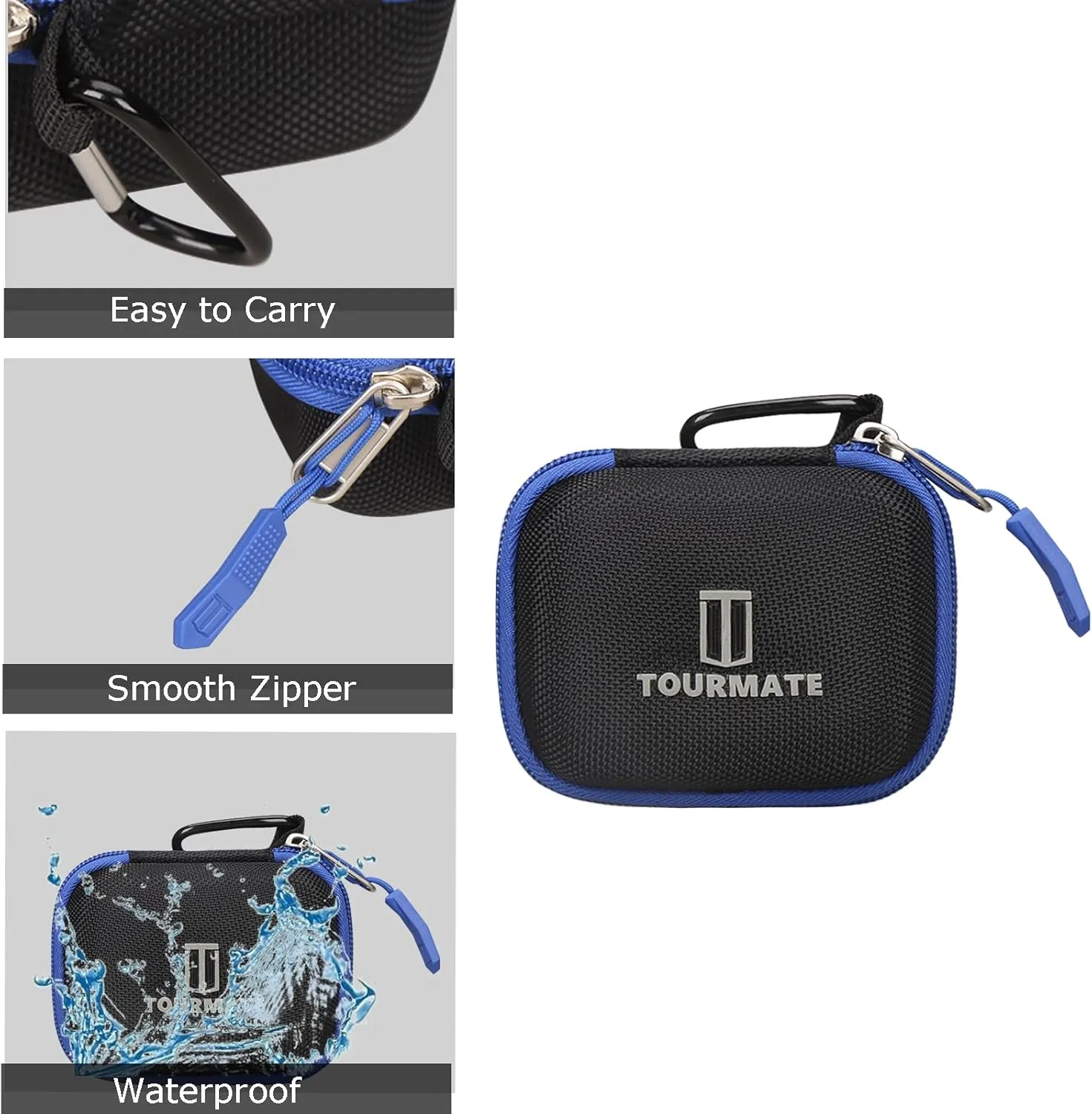Golf GPS Storage Case Compatible for Bushnell Phantom 2 GPS Rangefinder for BITE Magnetic Mount and GreenView with Wearable4U Ultimate 3 Golf Tools Bundle(ONLY CASE) (Blue)