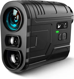 Golf Range Finder with Slope, Switch for Tournament, 1200 Yards Rechargeable Laser Rangefinder, 7X Magnification, Flag Lock Vibration, Distance Measuring Device Accessory for Men