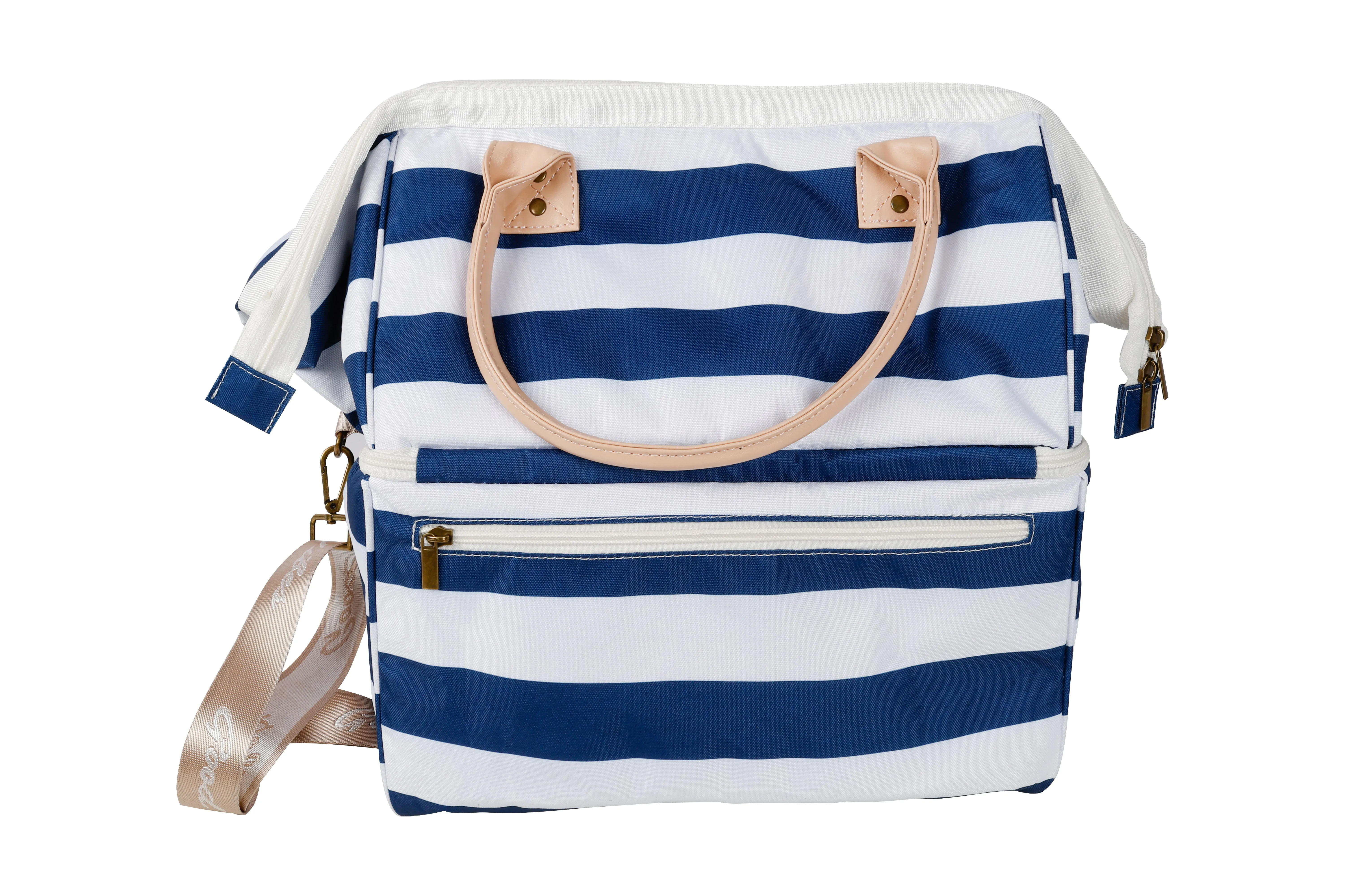 Good Vibes™ Premium Insulated Picnic Cooler Bag, Carry Handles, 2 Separate Compartments, Holds 24  Cans  - Hamptons Navy