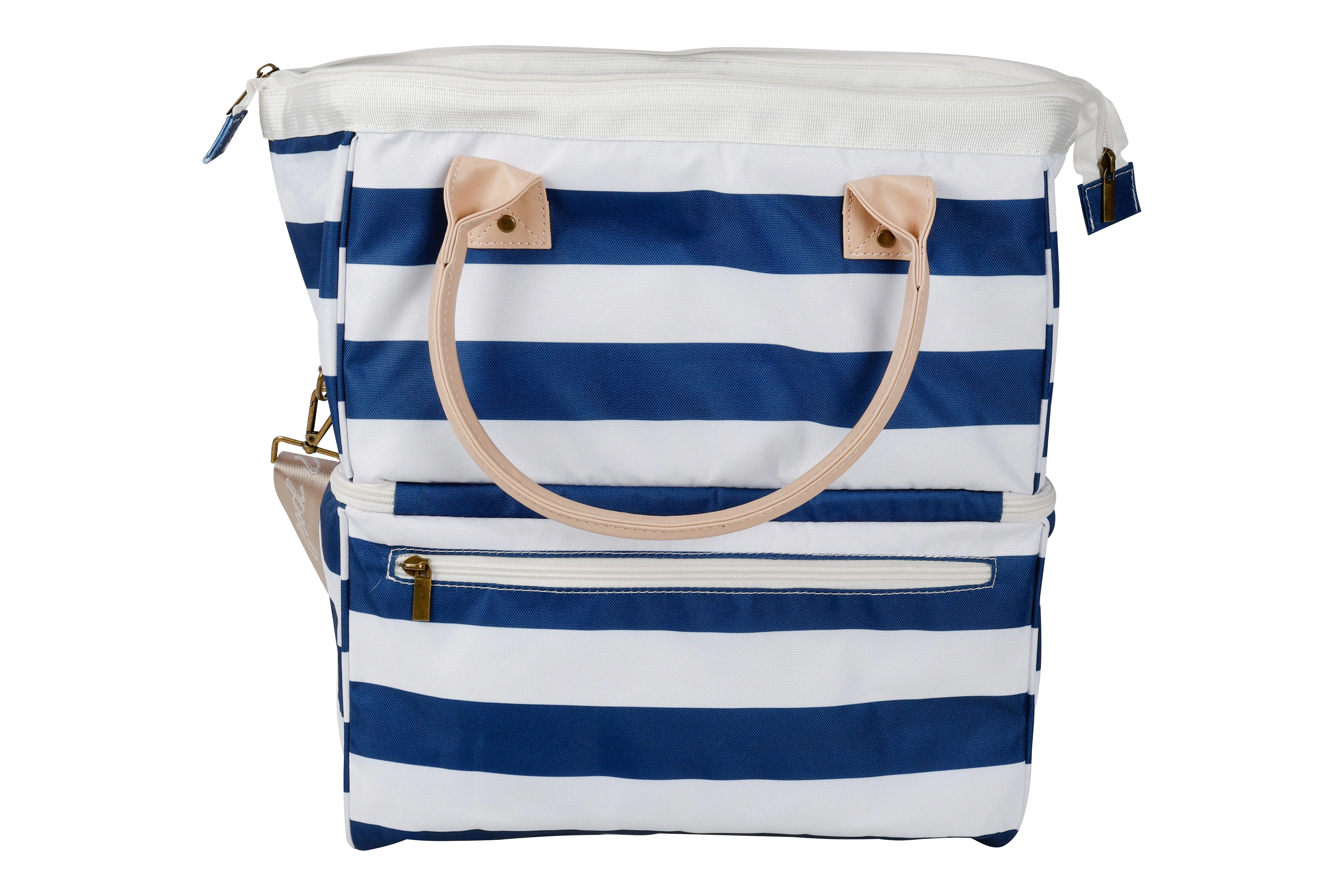 Good Vibes™ Premium Insulated Picnic Cooler Bag, Carry Handles, 2 Separate Compartments, Holds 24  Cans  - Hamptons Navy