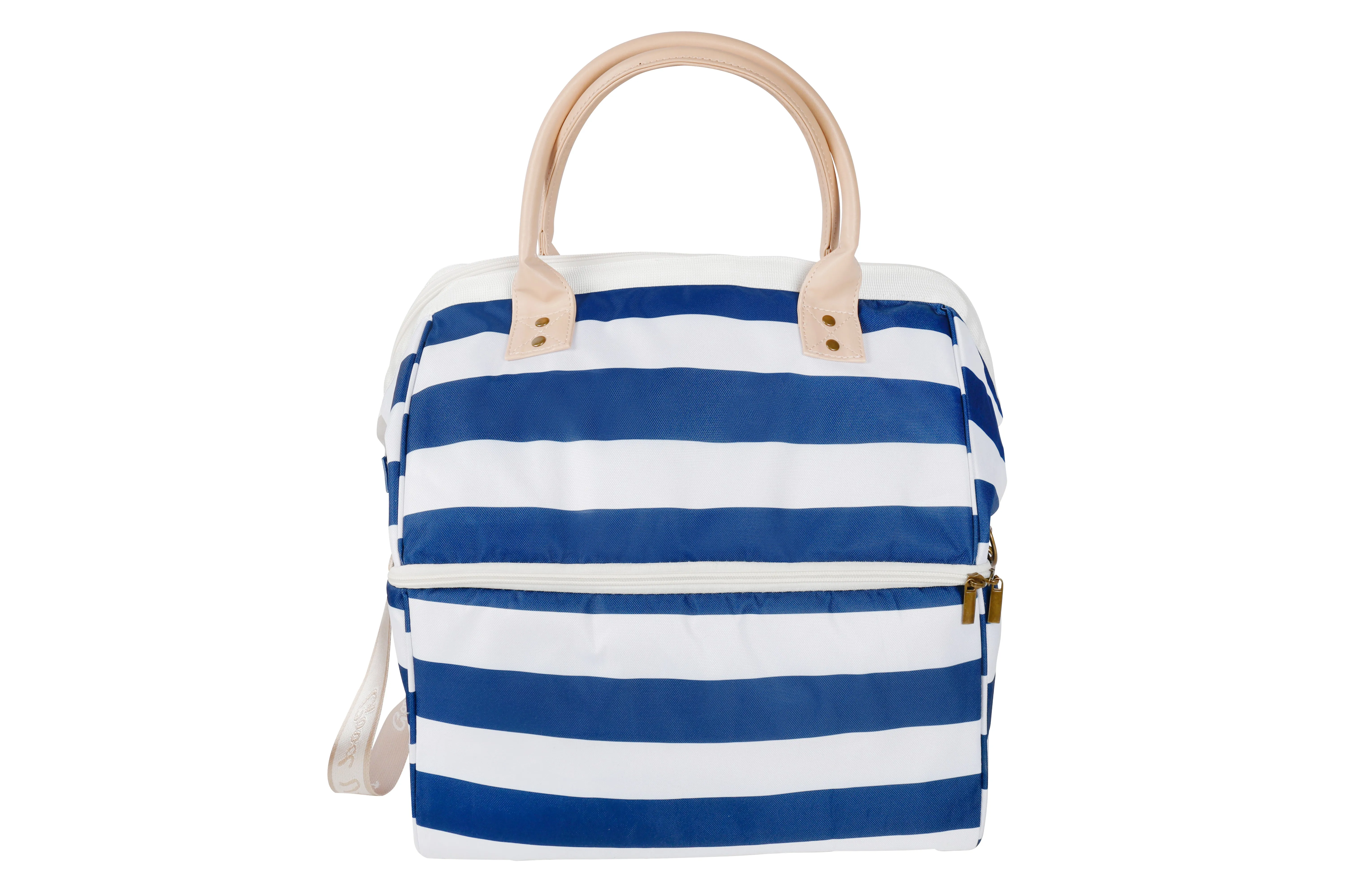 Good Vibes™ Premium Insulated Picnic Cooler Bag, Carry Handles, 2 Separate Compartments, Holds 24  Cans  - Hamptons Navy