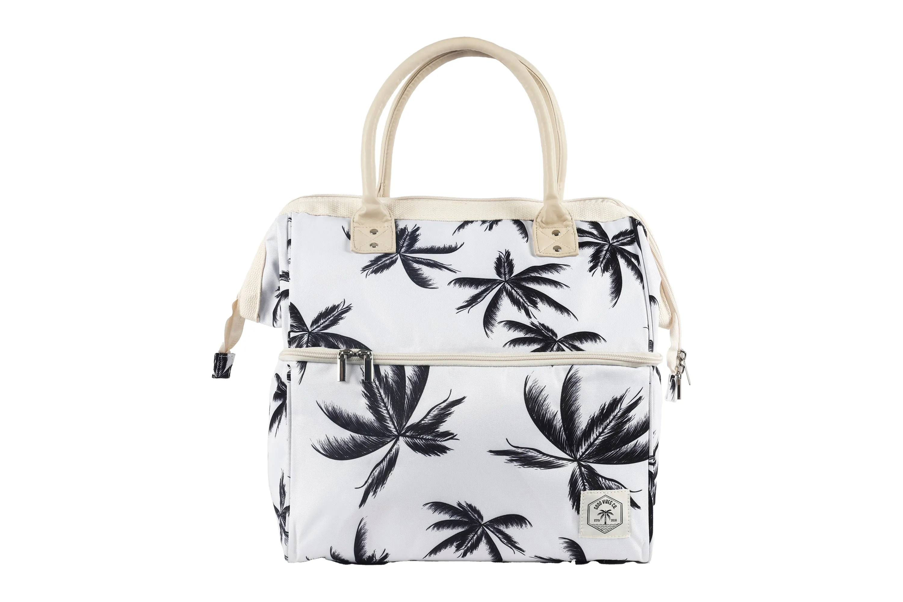 Good Vibes™ Premium Insulated Picnic Cooler Bag, Carry Handles, 2 Separate Compartments, Holds 24  Cans - Havana