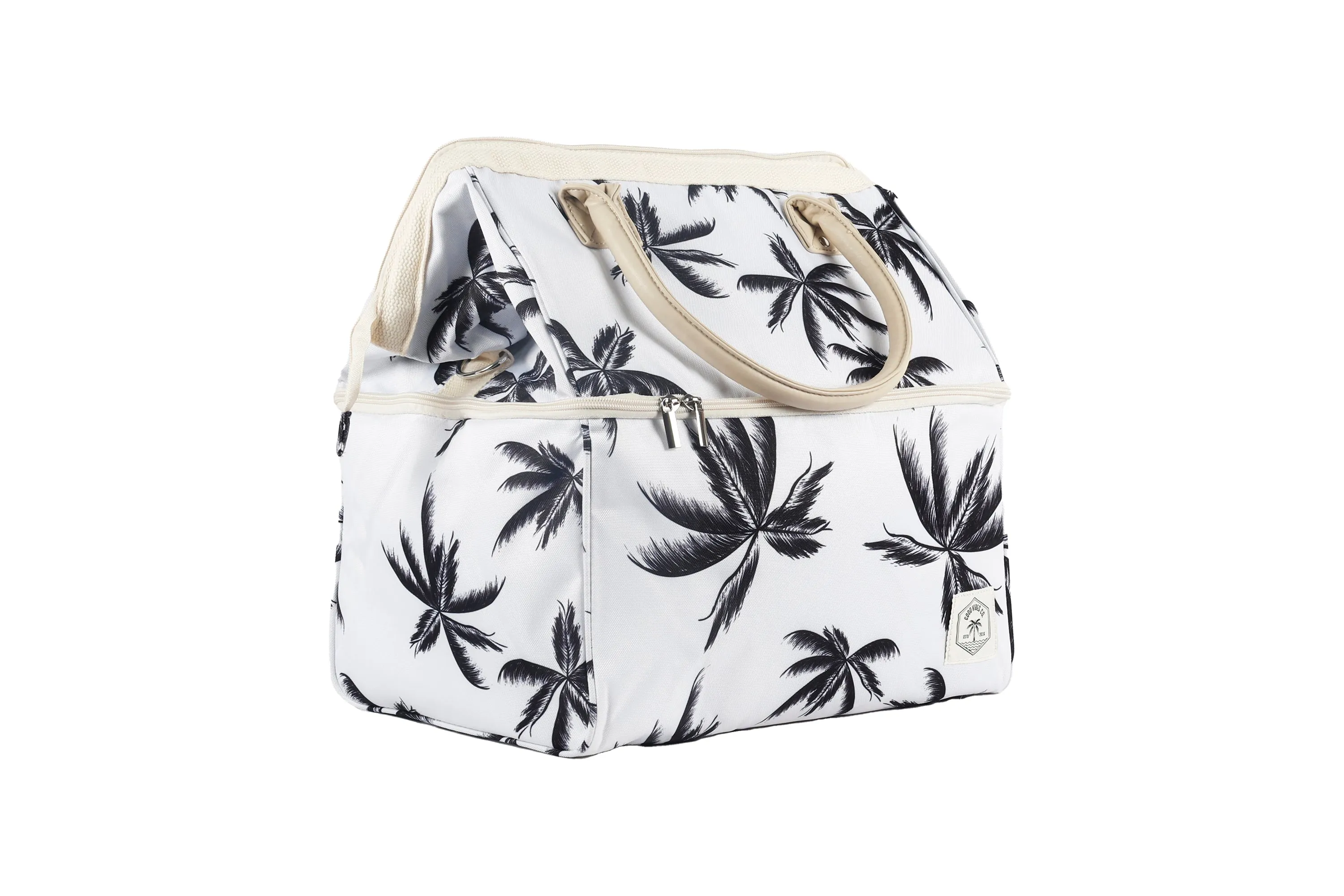 Good Vibes™ Premium Insulated Picnic Cooler Bag, Carry Handles, 2 Separate Compartments, Holds 24  Cans - Havana