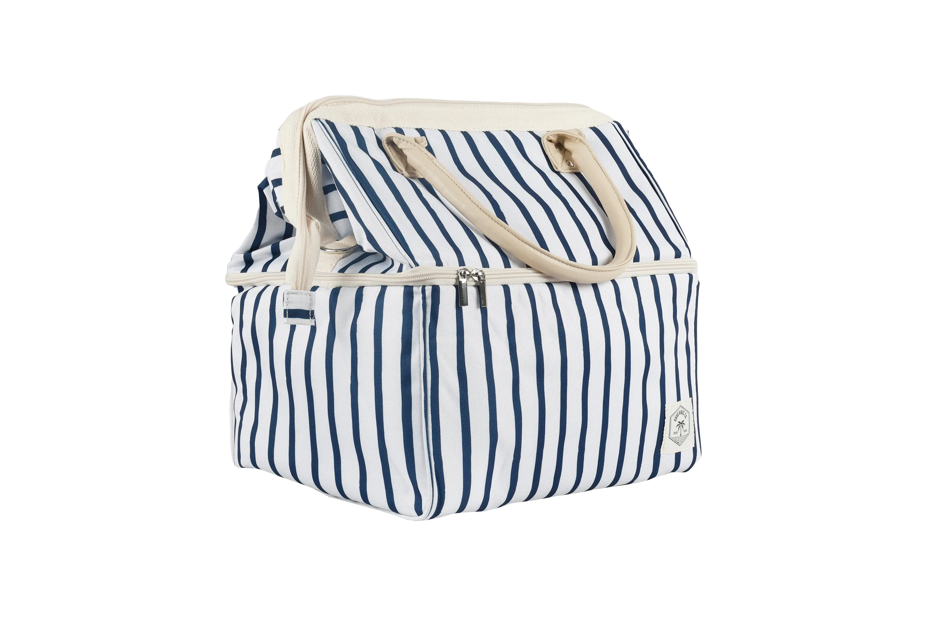 Good Vibes™ Premium Insulated Picnic Cooler Bag, Carry Handles, 2 Separate Compartments, Holds 24  Cans - Mediterranean