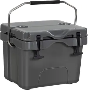 Goplus 16 Quart Cooler, 24-Can Capacity Ice Chest with 2 Cup Holders, 3-5 Days Ice Retention, Portable Insulated Ice Box for Camping, Fishing Outdoor Activities