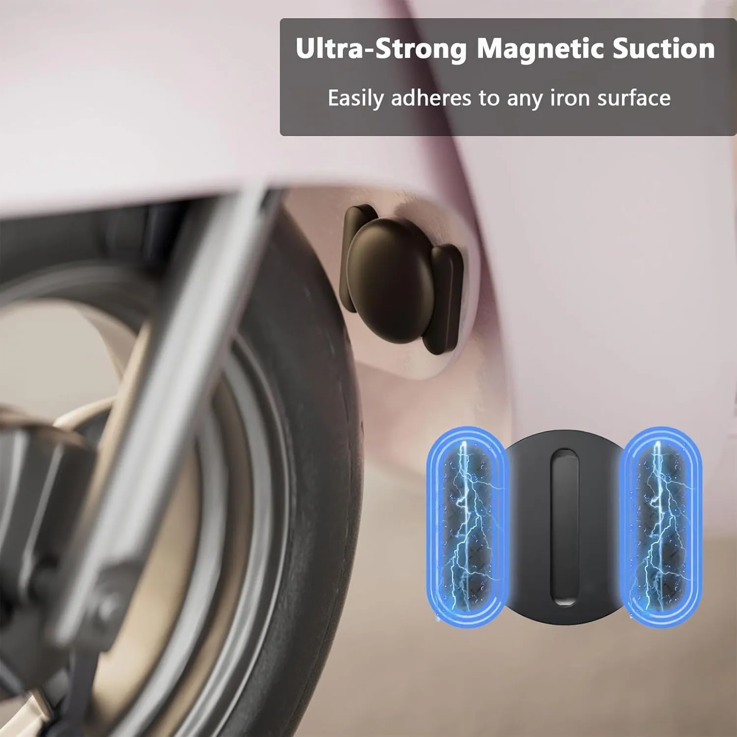 GPS Car Tracking Devices, 1PCS Tracker Device for Vehicles Work with Find My (iOS Only), Car Tracker Device Hidden with Magnetic Case, No Monthly Fee (Black)