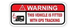 GPS Warning sticker for RV campervan