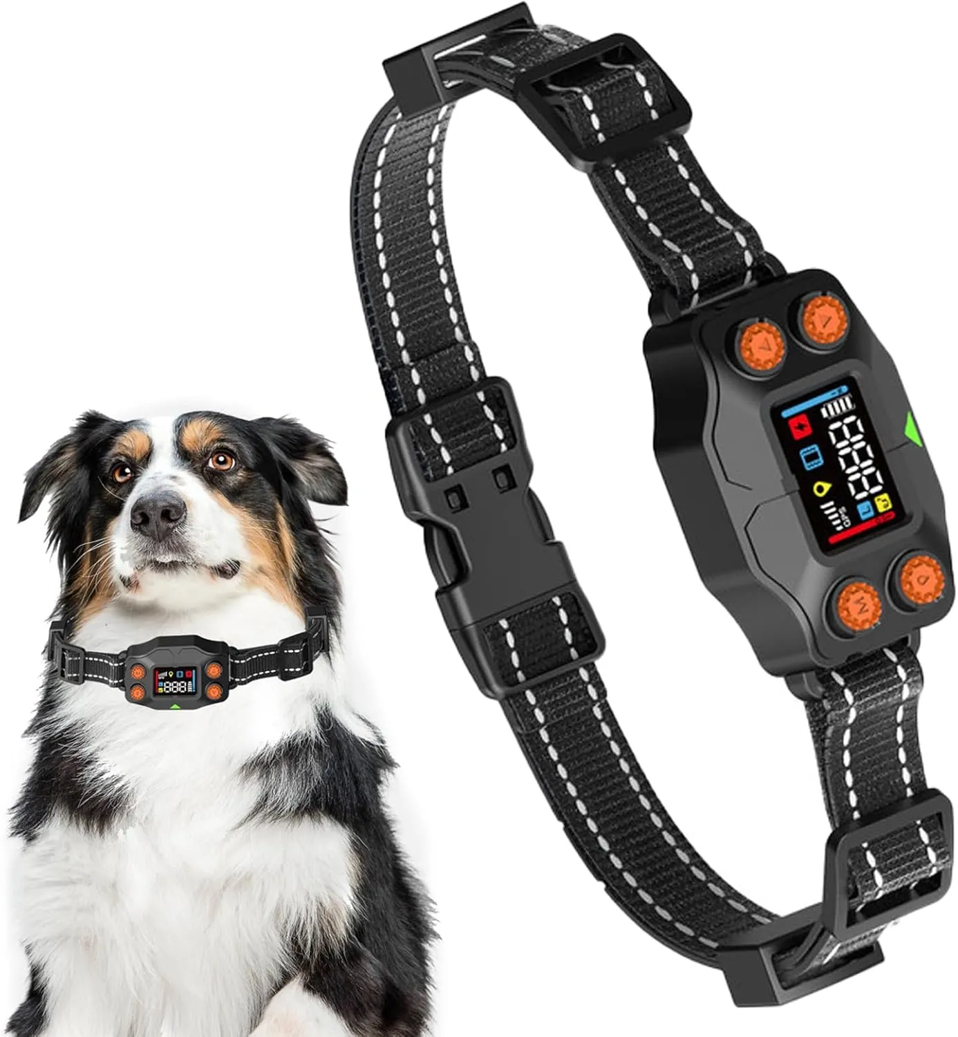 GPS Wireless Dog Fence System Invisible Electric Fence for Dog,Three Modes Adjustable Underground GPS Dog Collar Fence System Range from 25 to 999 Yards, Waterproof Pet Containment System-Outdoor Use