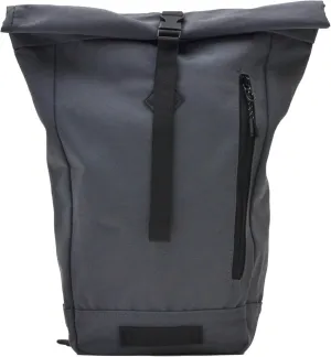 Gray Rolltop Backpack - 15x10x3.5 In Adventure-Ready Roll Top Backpacks in Water-Resistant Polyester, 7.5 Liter Capacity Roll Up Backpack with Tablet Sleeve, Back Zipper, and External Pocket