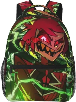 H-azbin Casual Student Backpack With Adjustable Shoulder Straps And Cushioned Back For Comfort Black