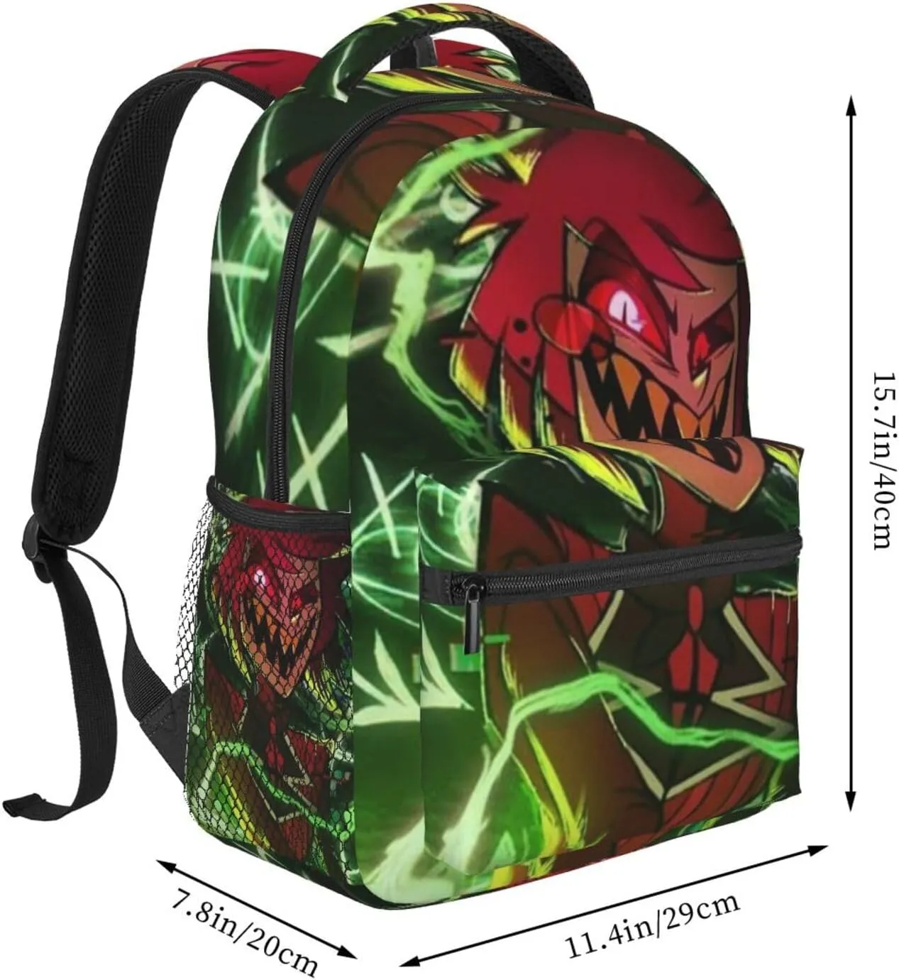 H-azbin Casual Student Backpack With Adjustable Shoulder Straps And Cushioned Back For Comfort Black