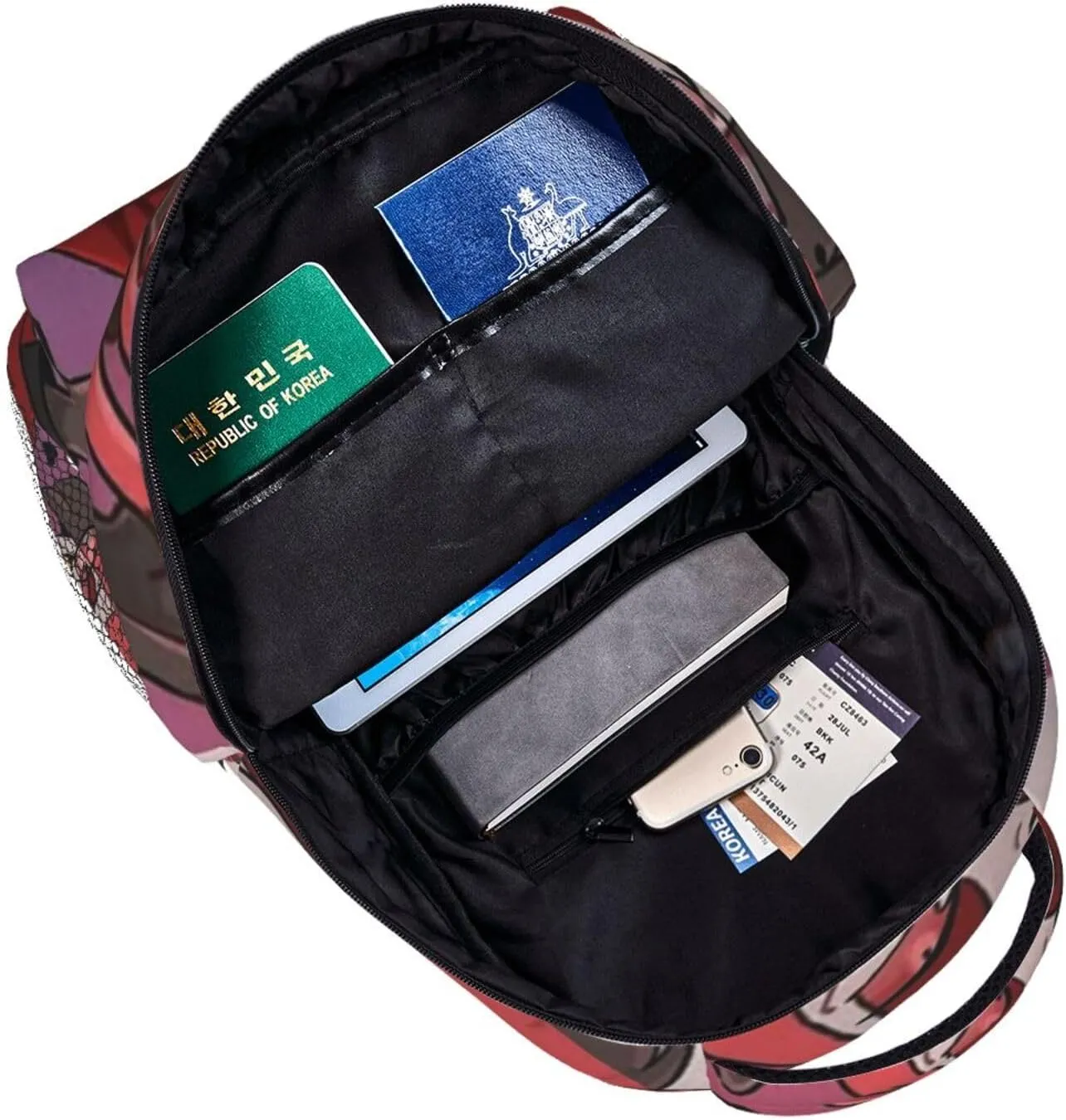 H-azbin Casual Student Backpack With Adjustable Shoulder Straps And Cushioned Back For Comfort Black