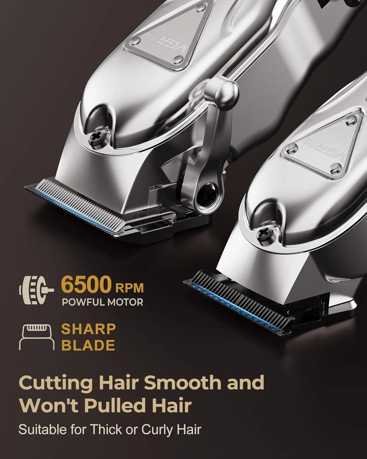 Hair Clippers for Men Professional, Cordless Clipper and Trimmer Set, Clippers for Hair Cutting Kit with Long Battery Life, Electric Hair Trimmer for Family Barber Kids Use (Sliver)
