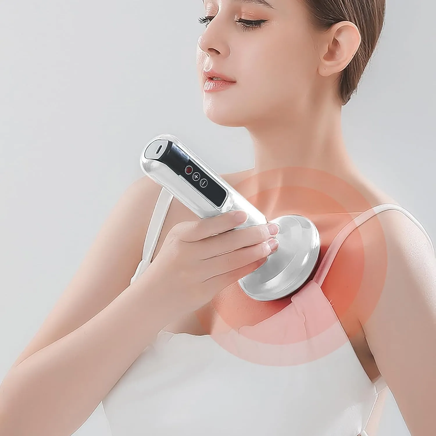 Handheld Cellulite Remover 2025 Cordless Body Shaping Machine 6 Speed Vibrating Massager for Legs Arms Portable Home Use (Grey, One Size)