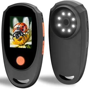 Handheld Digital Microscope with 2.0 Inch IPS Color Screen, Portable Magnifying Glass for Kids, 400x Magnification, 8 Adjustable 3-Level LED Lights, USB Compatible with PC Windows and Mac OS