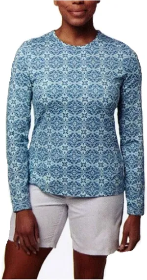 Hang Ten Womens Long Sleeve Rashguard with UPF 50 