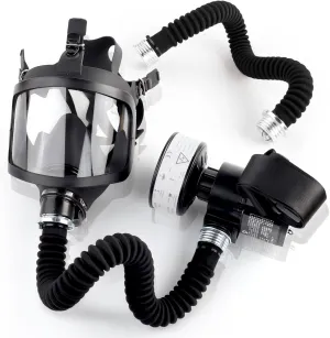 HANUU PAPR, Powered Air Purifying Respirator, Portable PAPR Respirator System, PAPR Respirator with 40mm Gas Mask Filters, Supplied Air Respirator for Industry, Gas Mask for Gases Resin Paint