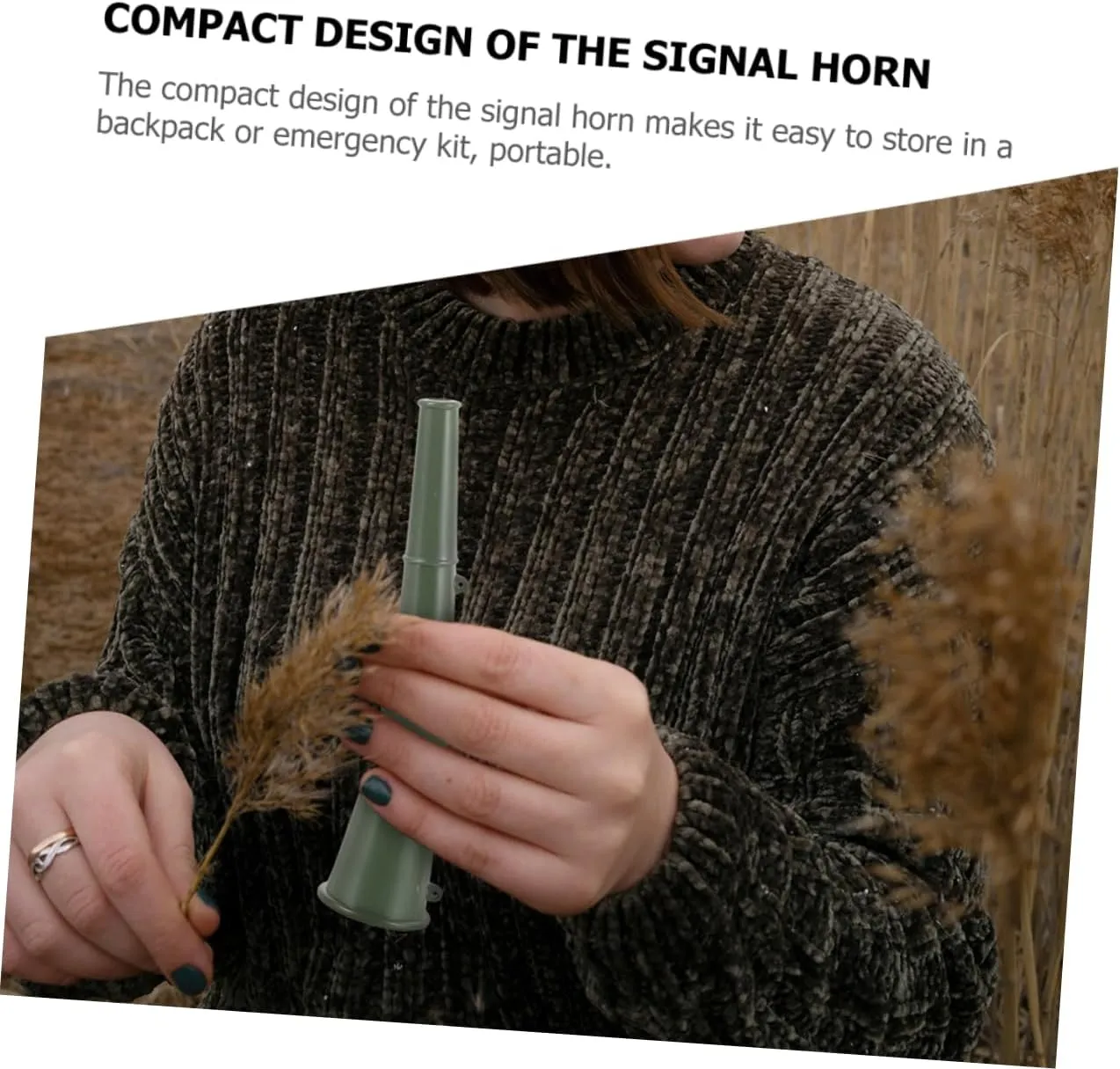 Happyyami 3sets Small Hiking Horn Survival Signal Trumpet Compact Outdoor Training Horn Essential Safety Tool for Camping 4pcs*3