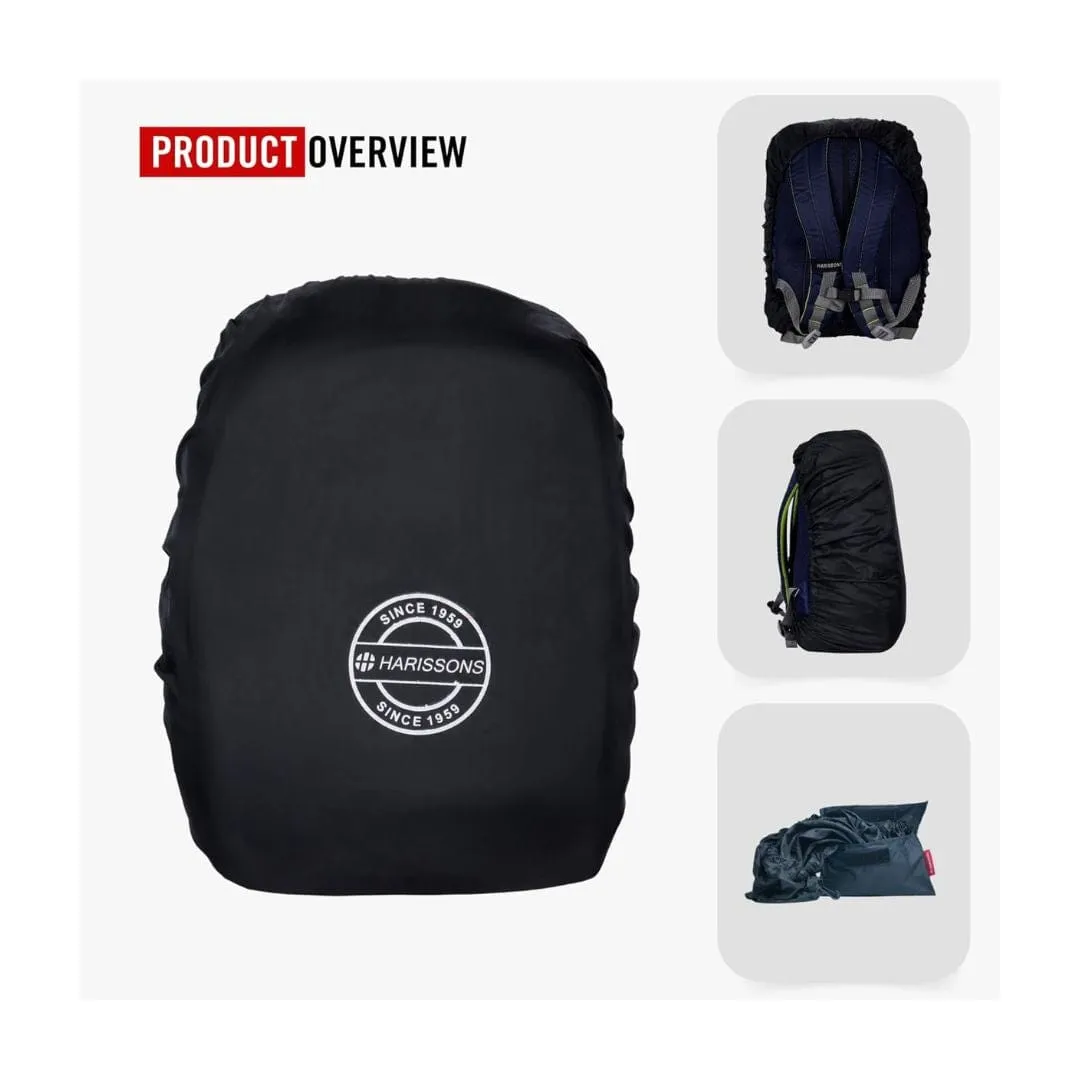 Harissons 45L Waterproof Rain Backpack Covers (Black)