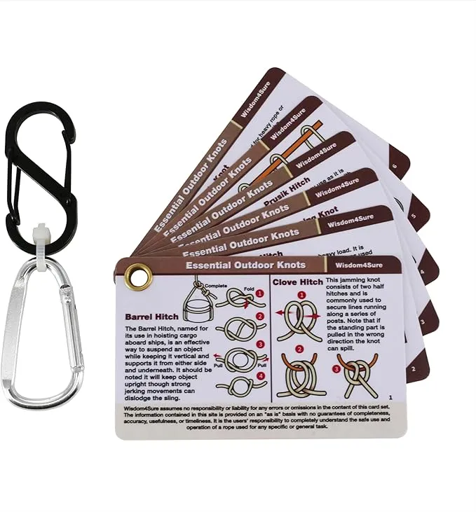 Harrison Howard Wisdom4Sure Comprehensive Knot Card Collection Horse, Outdoor, and Climbing Knots Card Set Waterproof Knot Tying Cards Ultimate Knot Guides