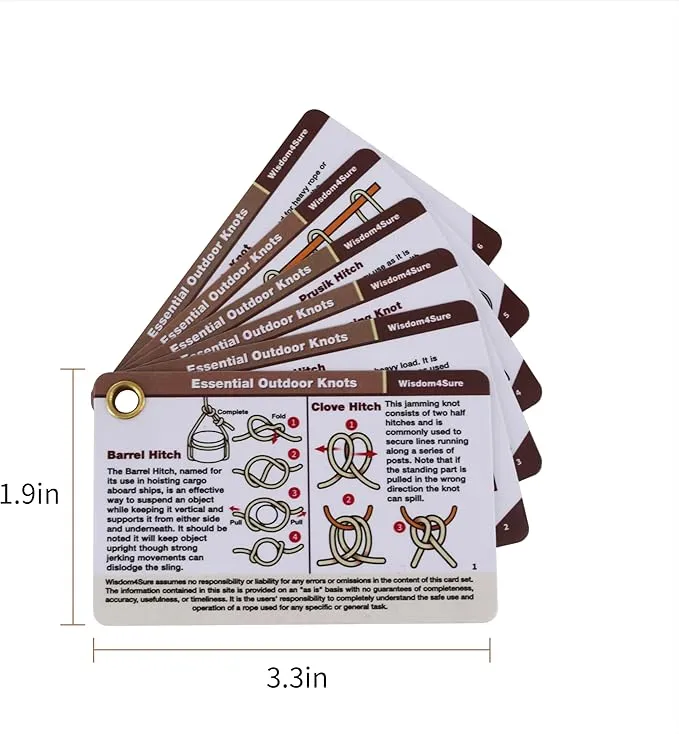 Harrison Howard Wisdom4Sure Comprehensive Knot Card Collection Horse, Outdoor, and Climbing Knots Card Set Waterproof Knot Tying Cards Ultimate Knot Guides