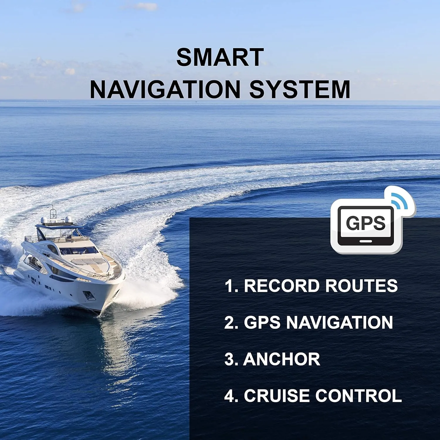 HASWING Boat Electric Trolling Motor – 12V 54" 55lbs Cayman GPS Shaft Bow Mount Portable Fishing Boat Saltwater Freshwater with Wireless Remote Control 50736-137W