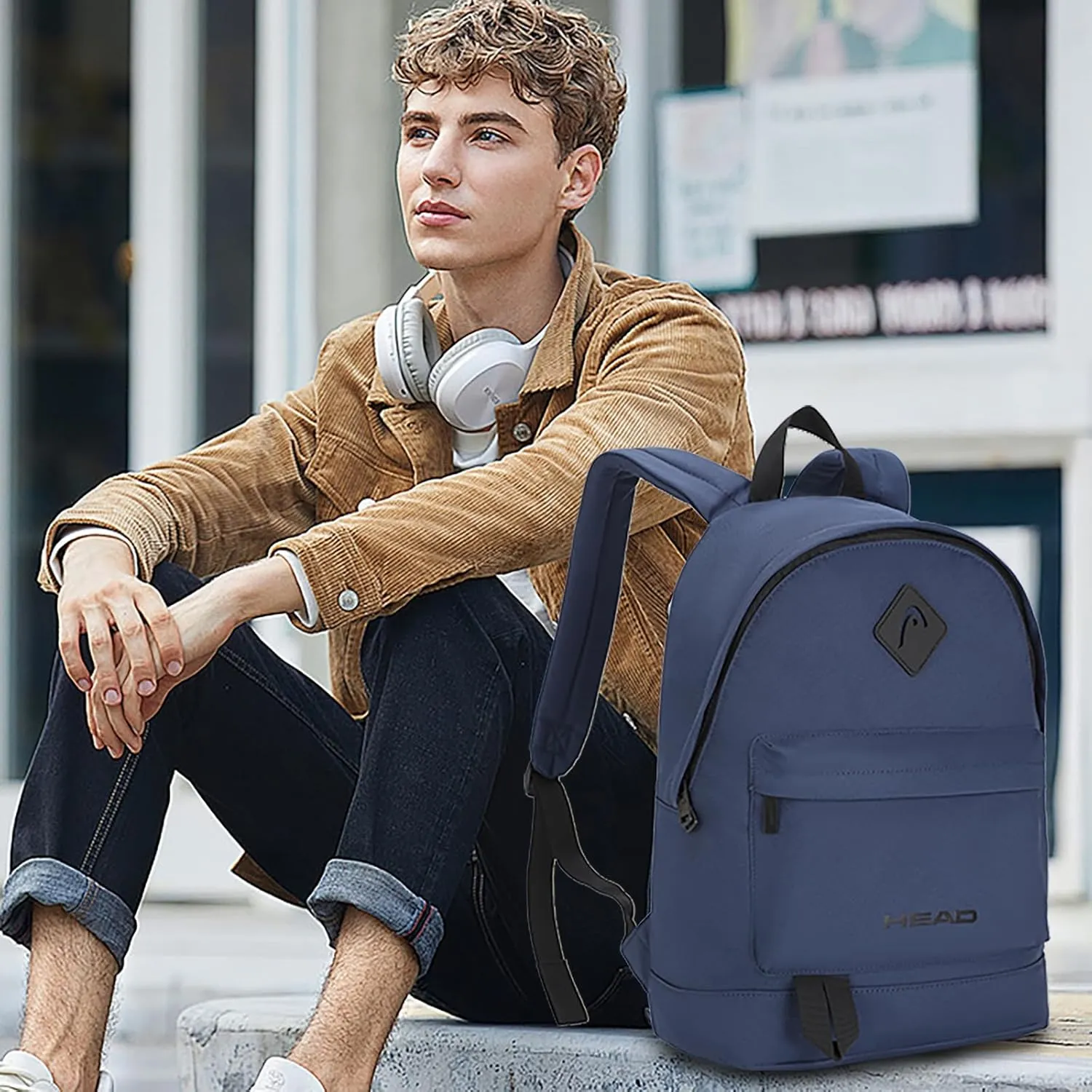 HEAD Waterproof Travel Backpack for Women & Men, Small Lightweight Backpacks for Sport/Gym/Fitness/Work/Daily, Casual Daypack Backpack for 15.6 inch Laptop