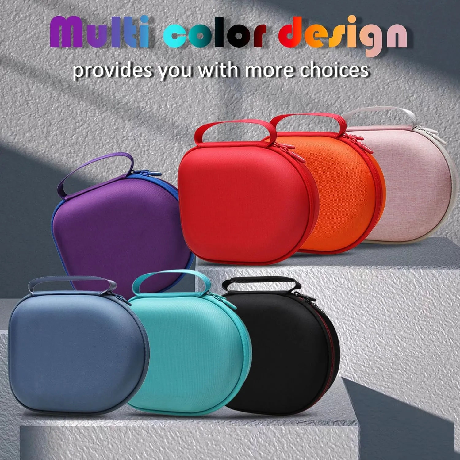 Headphone Headset Case Compatible with JBL, Beats, Sony, Soundcore Anker, Raycon, TOZO, SteelSeries, Logitech, Jabra, Bose, Audio-Technica, Sennheiser Headphones, Red Black