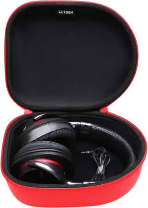 Headphone Headset Case Compatible with JBL, Beats, Sony, Soundcore Anker, Raycon, TOZO, SteelSeries, Logitech, Jabra, Bose, Audio-Technica, Sennheiser Headphones, Red Black