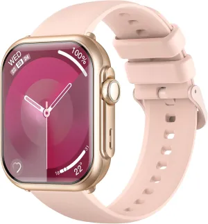 Health & Fitness Trackers for Women Men: 100 Day Battery Life Activity Tracker with Answer/Make Call Blood Pressure SpO2 Sleep Heart Rate Monitor 120  Sports 5ATM Smart Watch for iPhone Android Pink