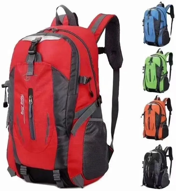 High capacity 40 Litre Mountaineering Bag Outdoor Survival Waterproof Large Capacity Travel Double Shoulder Travel Cycling (Black)