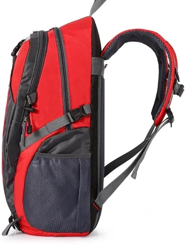 High capacity 40 Litre Mountaineering Bag Outdoor Survival Waterproof Large Capacity Travel Double Shoulder Travel Cycling (Black)
