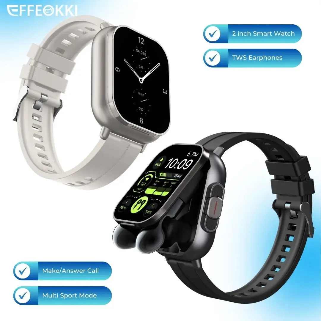 High Quality GPS Smartwatch with 2-in-1 TWS Earbuds – Bluetooth Call, Heart Rate, Blood Pressure & Health Monitoring, Music Playback, 2.01" Full Touch TFT Display, Long Battery Life, AI Voice Assistant, Ideal for Fitness & Daily Use