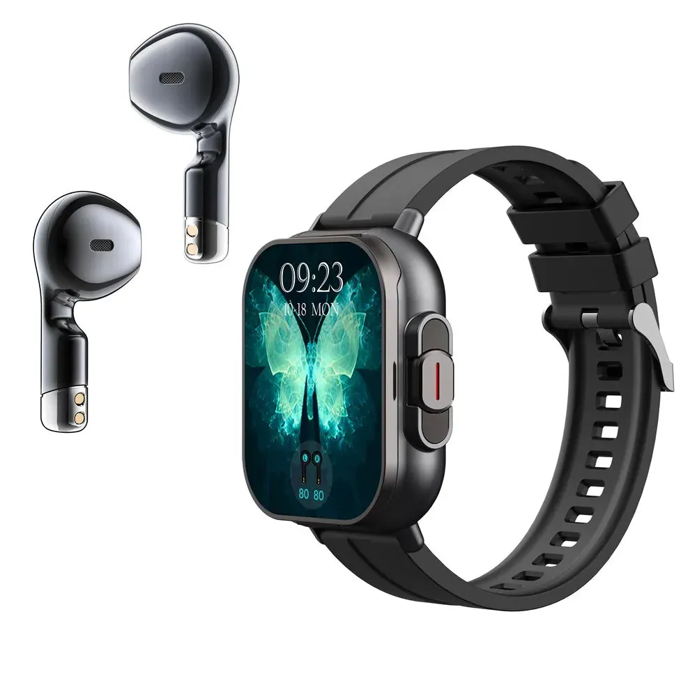 High Quality GPS Smartwatch with 2-in-1 TWS Earbuds – Bluetooth Call, Heart Rate, Blood Pressure & Health Monitoring, Music Playback, 2.01" Full Touch TFT Display, Long Battery Life, AI Voice Assistant, Ideal for Fitness & Daily Use