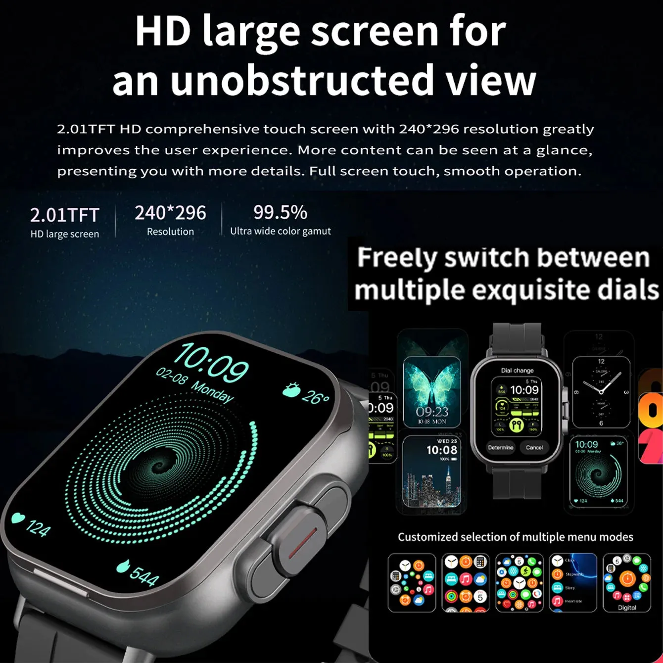 High Quality GPS Smartwatch with 2-in-1 TWS Earbuds – Bluetooth Call, Heart Rate, Blood Pressure & Health Monitoring, Music Playback, 2.01" Full Touch TFT Display, Long Battery Life, AI Voice Assistant, Ideal for Fitness & Daily Use