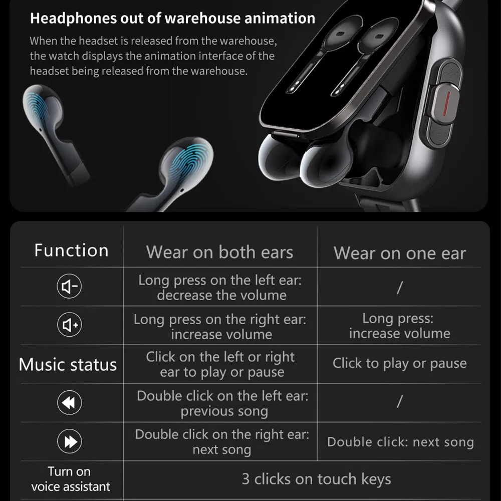 High Quality GPS Smartwatch with 2-in-1 TWS Earbuds – Bluetooth Call, Heart Rate, Blood Pressure & Health Monitoring, Music Playback, 2.01" Full Touch TFT Display, Long Battery Life, AI Voice Assistant, Ideal for Fitness & Daily Use
