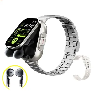 High Quality GPS Smartwatch with 2-in-1 TWS Earbuds – Bluetooth Call, Heart Rate, Blood Pressure & Health Monitoring, Music Playback, 2.01" Full Touch TFT Display, Long Battery Life, AI Voice Assistant, Ideal for Fitness & Daily Use