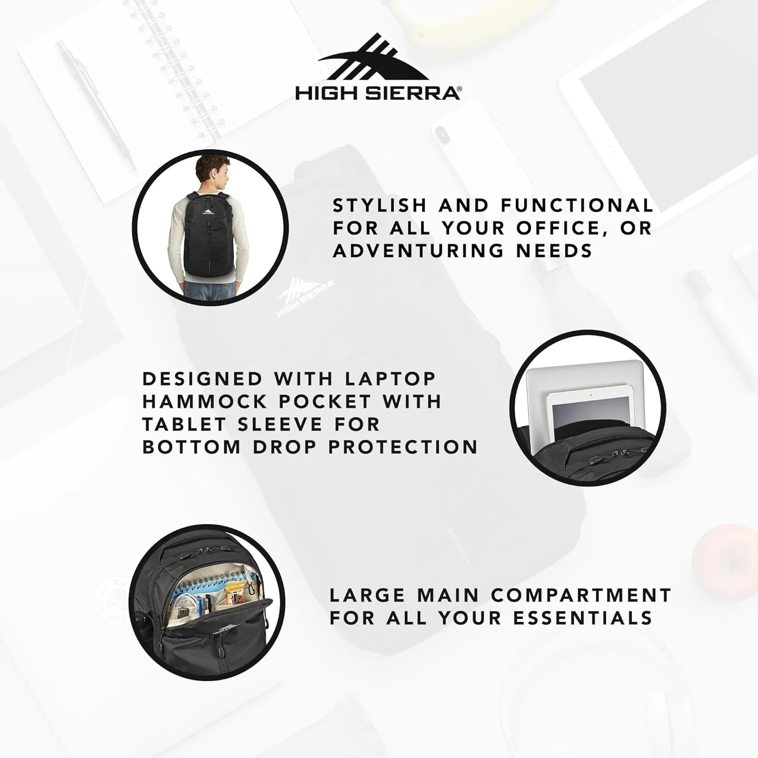 High Sierra Swerve Pro, Black, One Size