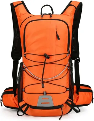Hiking Backpack Outdoor Sports Daypack Large Capacity Lightweight Water Resistant Wearproof Cycling Travel Bag Trekking Use (Orange)