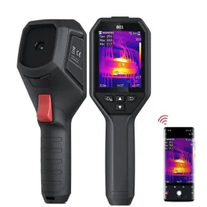 HIKMICRO B01 Thermal Camera, 256 x 192 IR Resolution Thermal Imaging Camera with WiFi, 3.2" LCD Screen, Super IR, 25Hz Refresh Rate, Handheld 49,152 Pixels Infrared Camera
