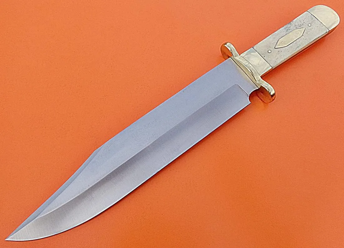 HK 802 Hunting Bowie Knife With Leather Sheath Camping Knives Outdoor D2 Steel Full Tang Fixed Blade Handmade Camp Survival Tactical Knife