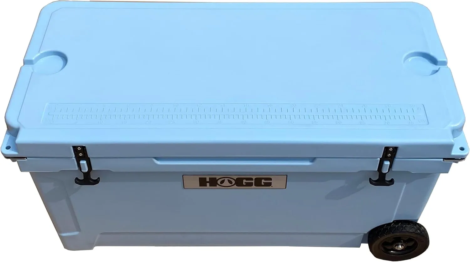 Hogg 65 qt Insulated Cooler with Wheels and Handles, Rolling Ice Chest with Wheels, Rotomolded Wheeled Coolers for Camping, Drinks, Outdoors, 65qt Blue