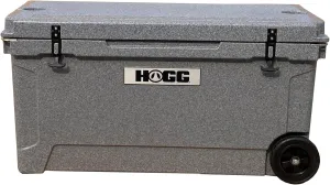 Hogg 65 qt Insulated Cooler with Wheels and Handles, Rolling Ice Chest with Wheels, Rotomolded Wheeled Coolers for Camping, Drinks, Outdoors, 65qt Blue