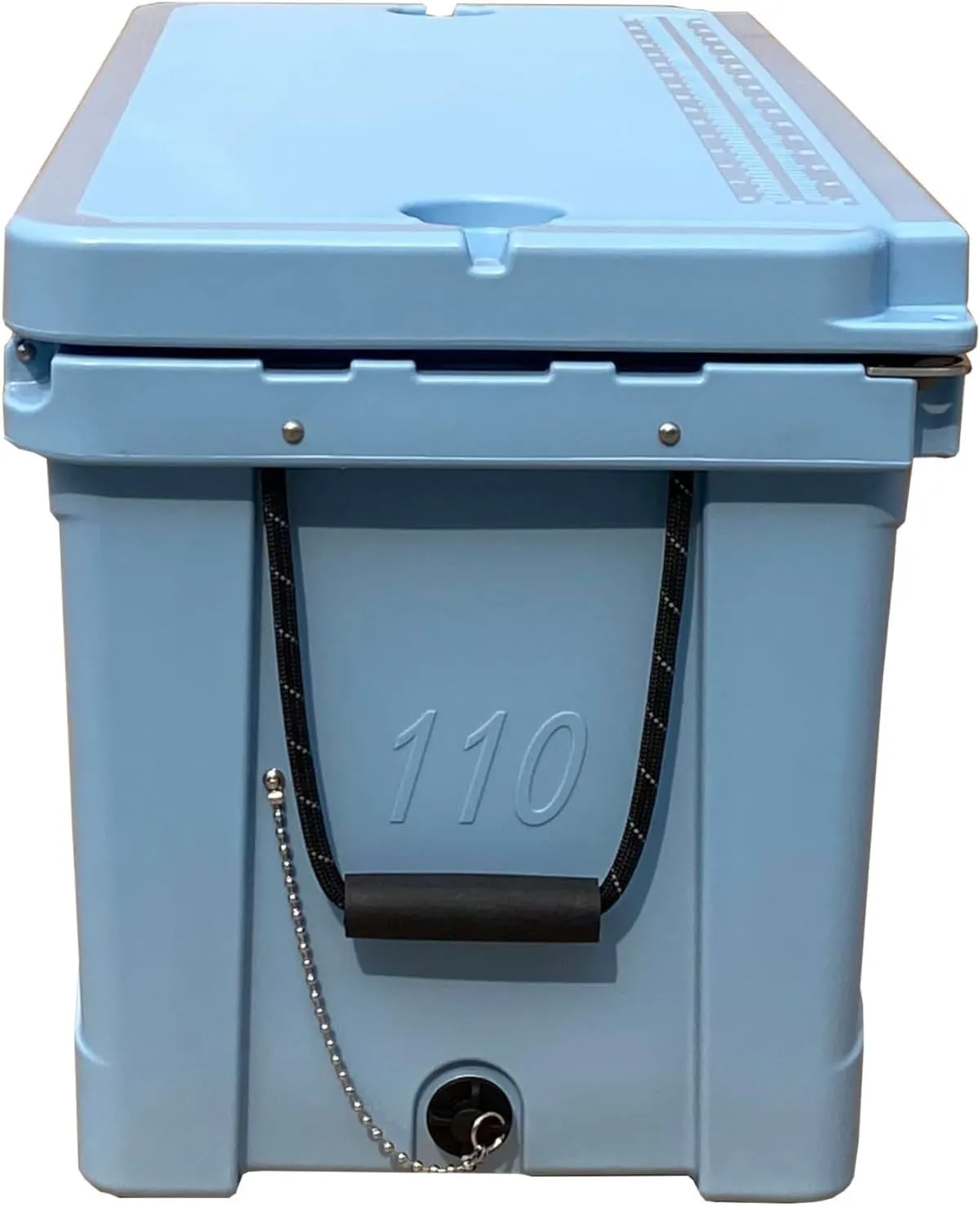 Hogg 65 qt Insulated Cooler with Wheels and Handles, Rolling Ice Chest with Wheels, Rotomolded Wheeled Coolers for Camping, Drinks, Outdoors, 65qt Blue
