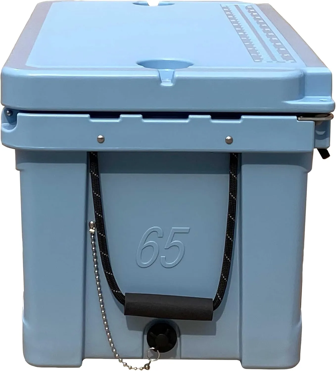 Hogg 65 qt Insulated Cooler with Wheels and Handles, Rolling Ice Chest with Wheels, Rotomolded Wheeled Coolers for Camping, Drinks, Outdoors, 65qt Blue