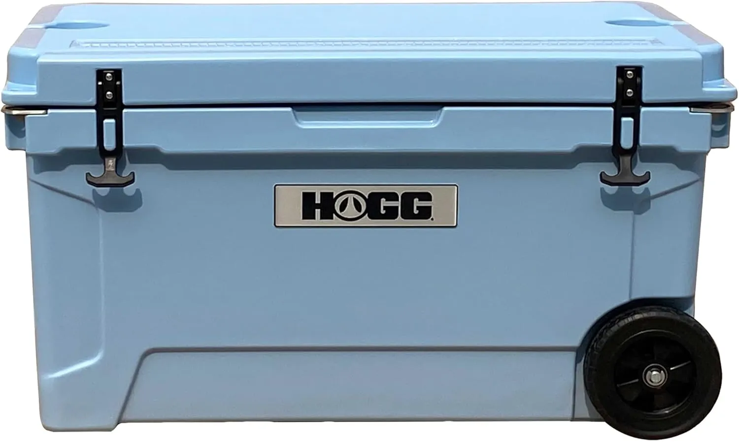 Hogg 65 qt Insulated Cooler with Wheels and Handles, Rolling Ice Chest with Wheels, Rotomolded Wheeled Coolers for Camping, Drinks, Outdoors, 65qt Blue