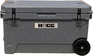 Hogg 65 qt Insulated Cooler with Wheels and Handles, Rolling Ice Chest with Wheels, Rotomolded Wheeled Coolers for Camping, Drinks, Outdoors, 65qt Blue