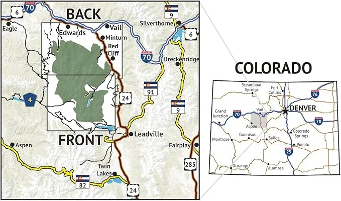 Holy Cross Wilderness - Colorado Topographic Hiking Map (2018)