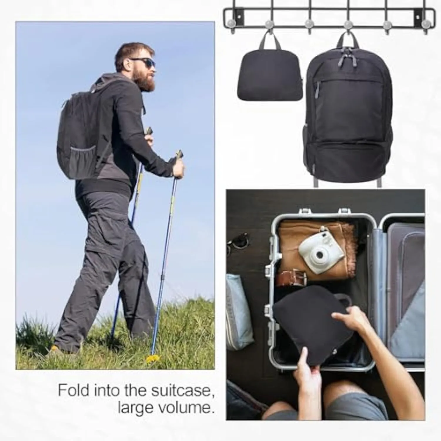 HOLYLUCK 20L lightweight packable Hiking Daypack Foldable Backpack HLC410