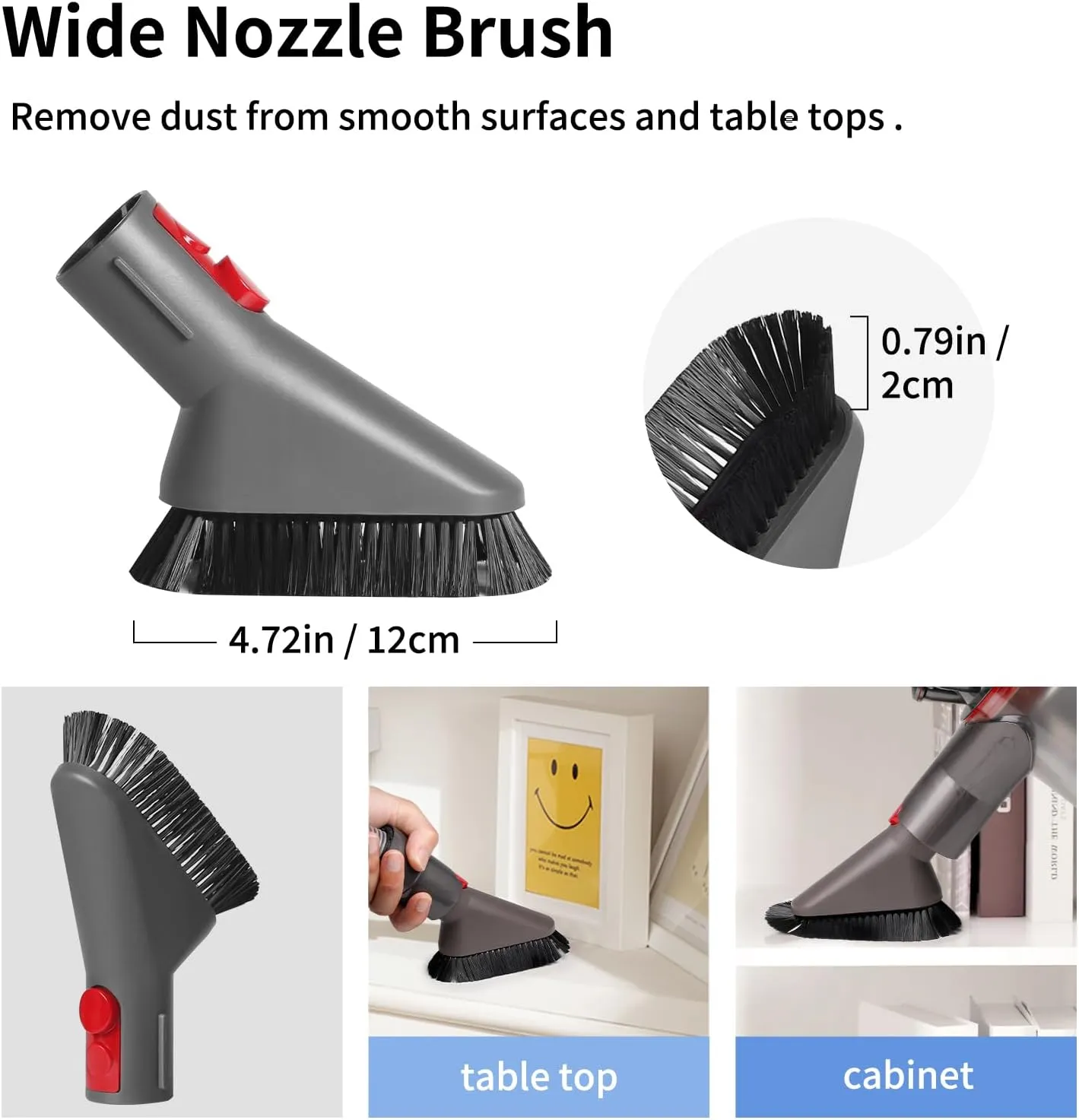 Home Cleaning Kit for Dyson V7 V8 V10 V11 V15 Absolute Animal Motorhead Vacuum Cleaner, Flexible Extension Hose Mattress Tool Stiff Brush Soft Bristle Attachment, and Flexible Crevice Tool